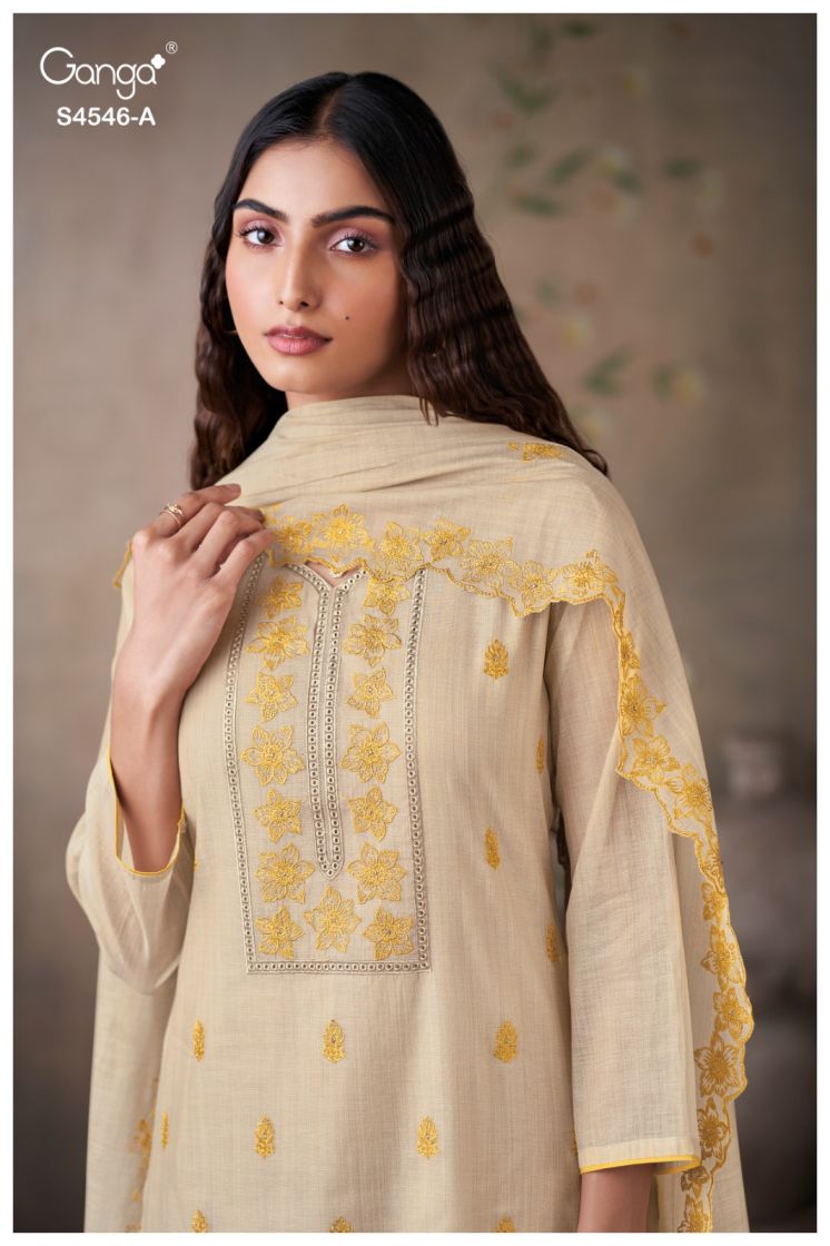 BUY GANGA SUITS ONLINE SALE GANGA HESTIA S4546 CLOSEUP IMAGE