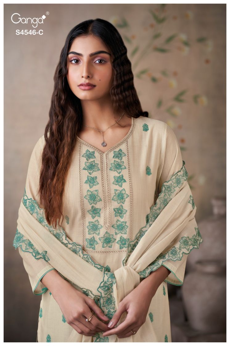 BUY GANGA SUITS ONLINE SALE GANGA HESTIA S4546 NEW CATALOGUE