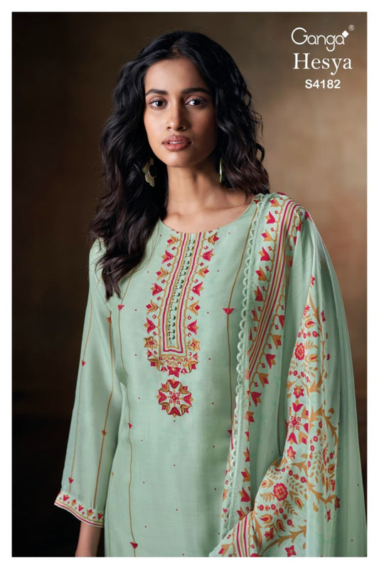 BUY GANGA SUITS ONLINE SALE GANGA HESYA S4182 TOP DESIGN