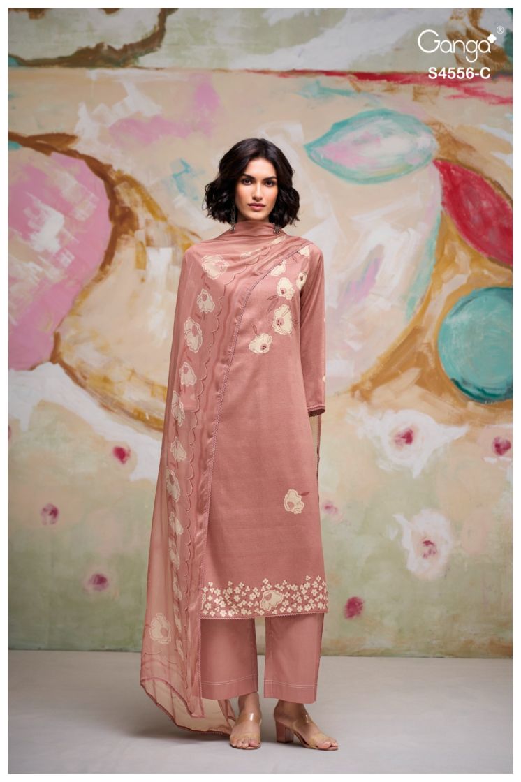 BUY GANGA SUITS ONLINE SALE GANGA HEYSHA S4556 BACK VIEW