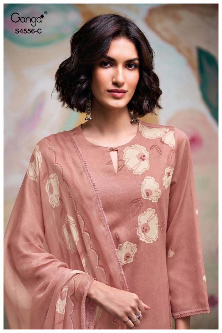 BUY GANGA SUITS ONLINE SALE GANGA HEYSHA S4556 CLOSEUP IMAGE