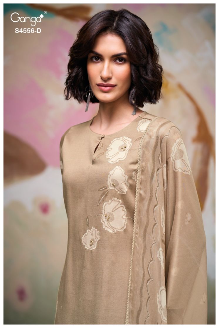 BUY GANGA SUITS ONLINE SALE GANGA HEYSHA S4556 NEW CATALOGUE