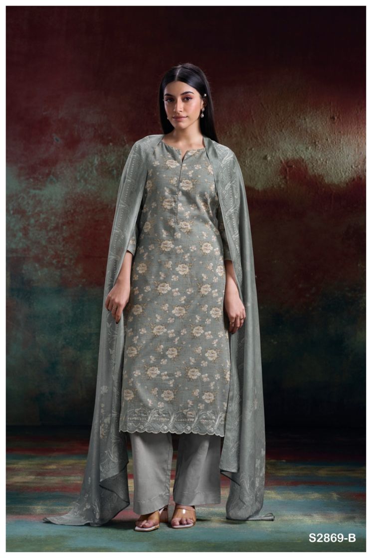 BUY GANGA SUITS GANGA HLAING S2869 FULL SET
