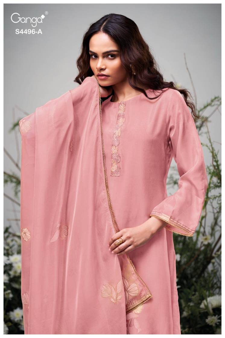 BUY GANGA SUITS ONLINE SALE GANGA HUSNA S4496 DUPATTA DESIGN