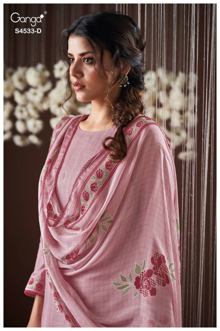 BUY GANGA SUITS ONLINE GANGA HYSRA S4533 DUPATTA DESIGN