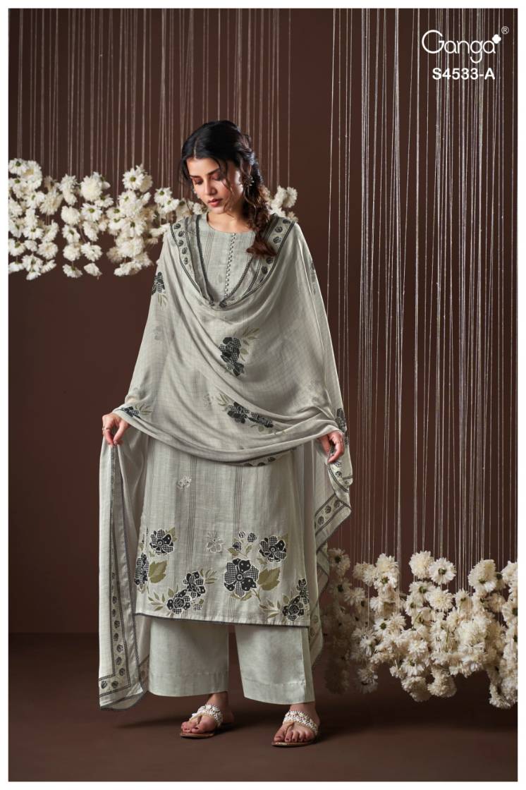 BUY GANGA SUITS ONLINE GANGA HYSRA S4533 BACK VIEW