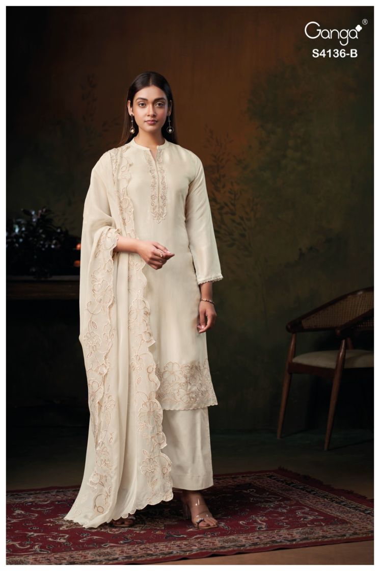 BUY GANGA SUITS ONLINE WITH PRICE GANGA INIYA S4136 FULL SET