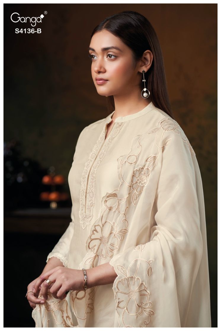 BUY GANGA SUITS ONLINE WITH PRICE GANGA INIYA S4136 PREMIUM SUIT
