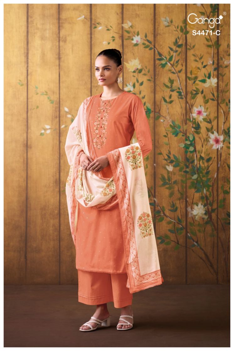 BUY GANGA SUITS ONLINE SALE GANGA IREEM S4471 FRONT VIEW
