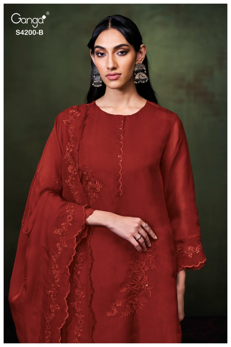 BUY GANGA SUITS SINGLE PIECE GANGA ISHINA S4200 FULL SET