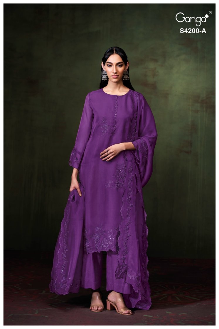 BUY GANGA SUITS SINGLE PIECE GANGA ISHINA S4200 TOP DESIGN