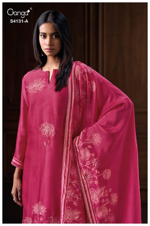 GANGA IVERRA S4131 PREMIUM PURE BEMBERG SILK SUIT