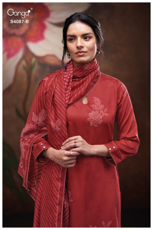 BUY GANGA SUITS ONLINE SALE GANGA JAASHVI S4087 TOP DESIGN