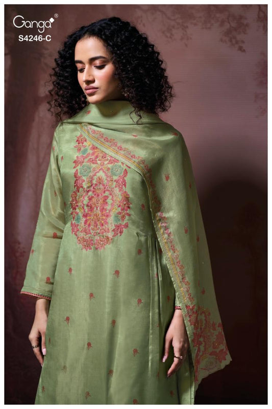 BUY GANGA SUITS ONLINE SALE GANGA JANELIA S4246 FRONT VIEW