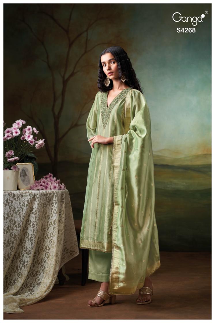 BUY GANGA SUITS ONLINE SALE GANGA JASMIRA S4268 FRONT VIEW