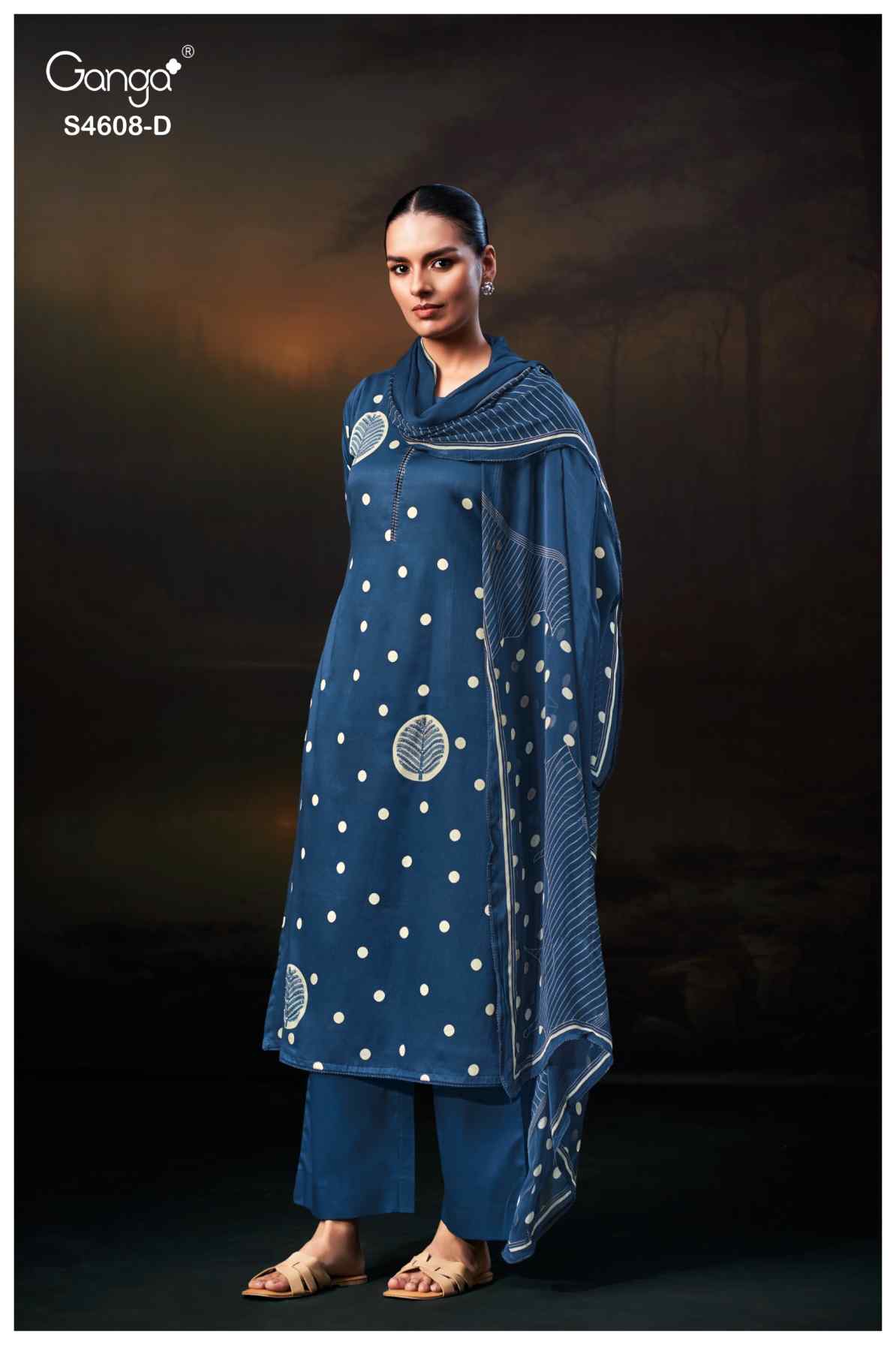 BUY GANGA SUITS ONLINE SALE GANGA JYLA S4608 BACK VIEW