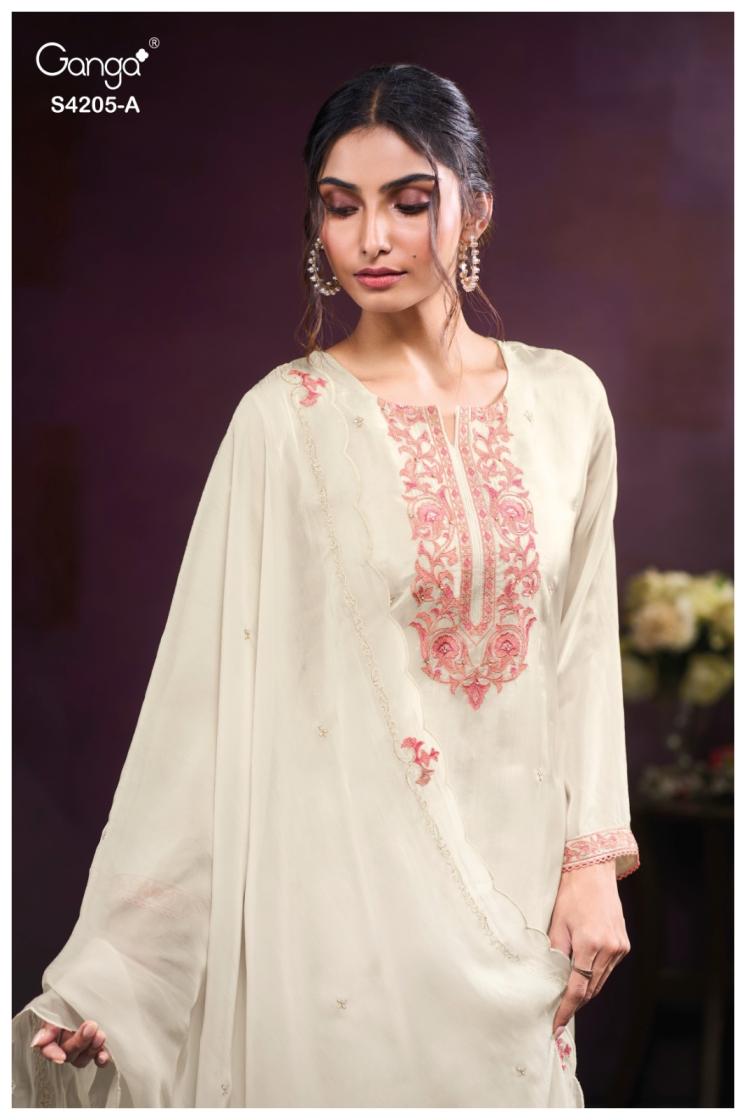 BUY GANGA SUITS SINGLE PIECE GANGA KAELYN S4205 FULL SET
