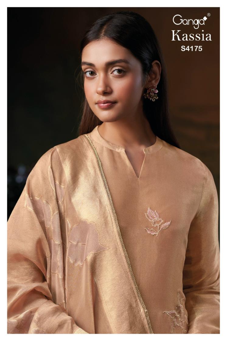 BUY GANGA UNSTITCHED SUITS ONLINE GANGA KASSIA S4175 FULL SET