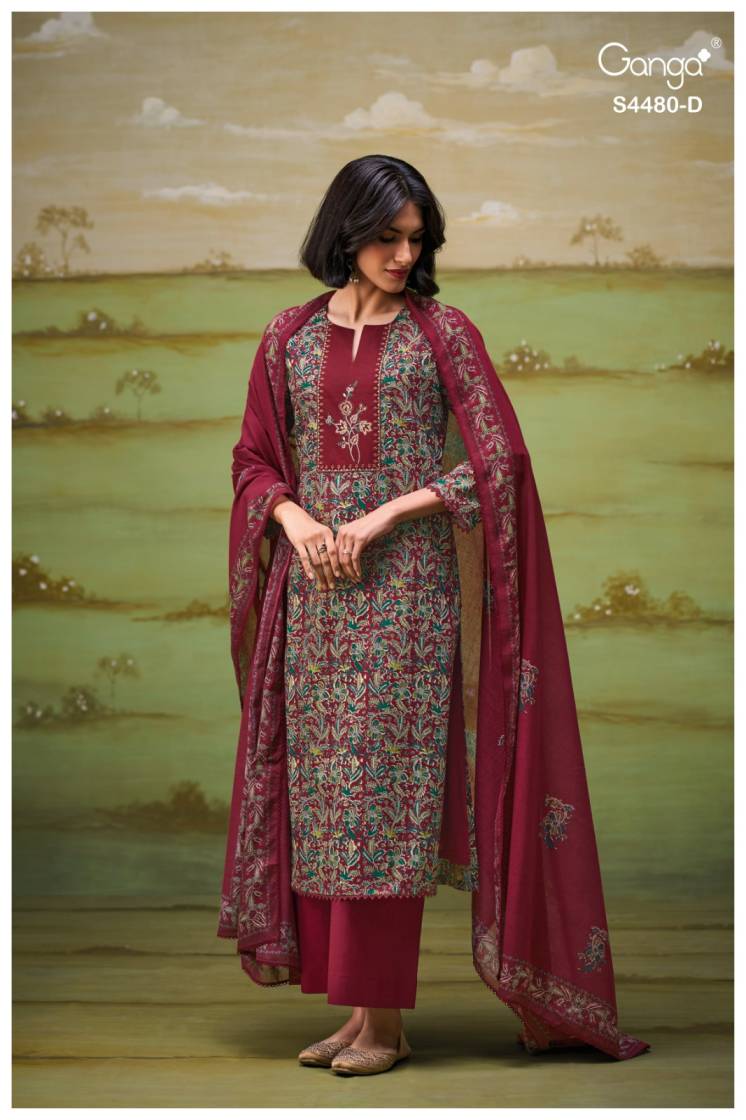 BUY GANGA SUITS ONLINE SALE GANGA KENZA S4480 FRONT VIEW