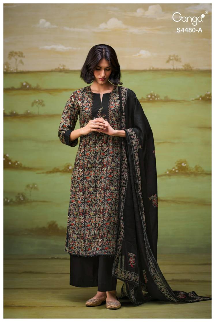 BUY GANGA SUITS ONLINE SALE GANGA KENZA S4480 FULL SET