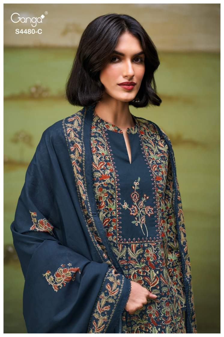 BUY GANGA SUITS ONLINE SALE GANGA KENZA S4480 BACK VIEW
