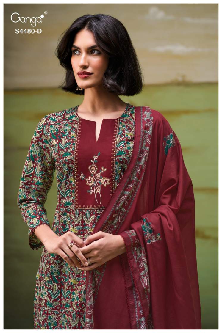 BUY GANGA SUITS ONLINE SALE GANGA KENZA S4480 CLOSEUP IMAGE