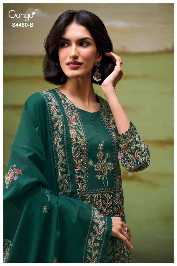BUY GANGA SUITS ONLINE SALE GANGA KENZA S4480 NEW CATALOGUE