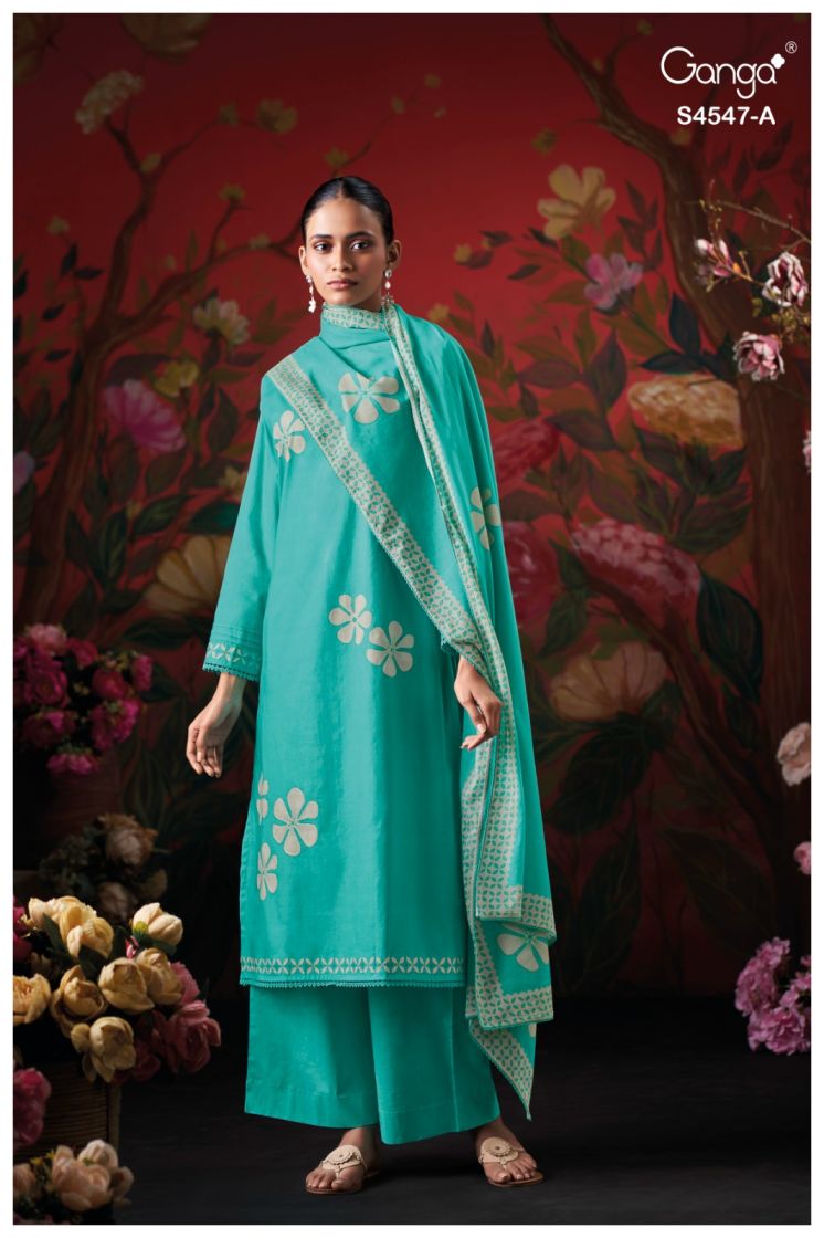 BUY GANGA SUITS ONLINE SALE GANGA KIVYA S4547 TOP DESIGN