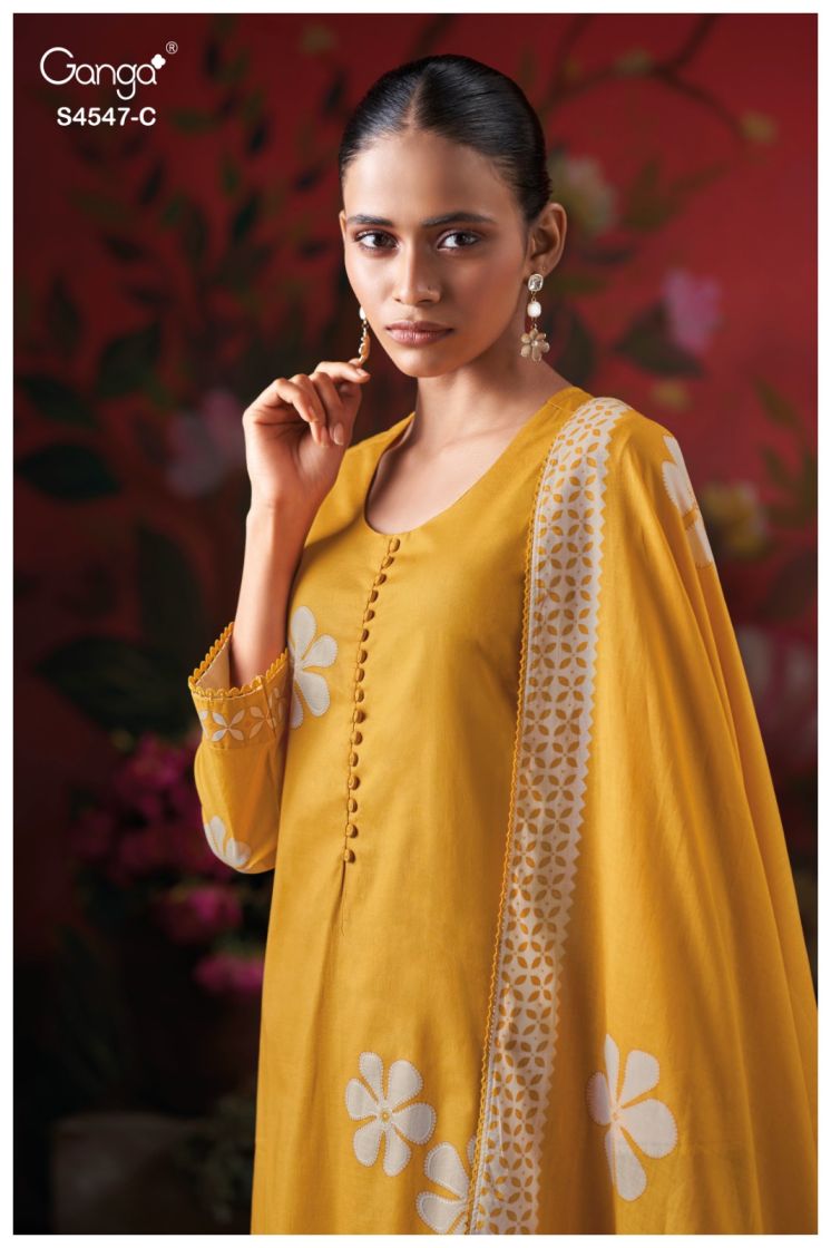 BUY GANGA SUITS ONLINE SALE GANGA KIVYA S4547 BACK VIEW