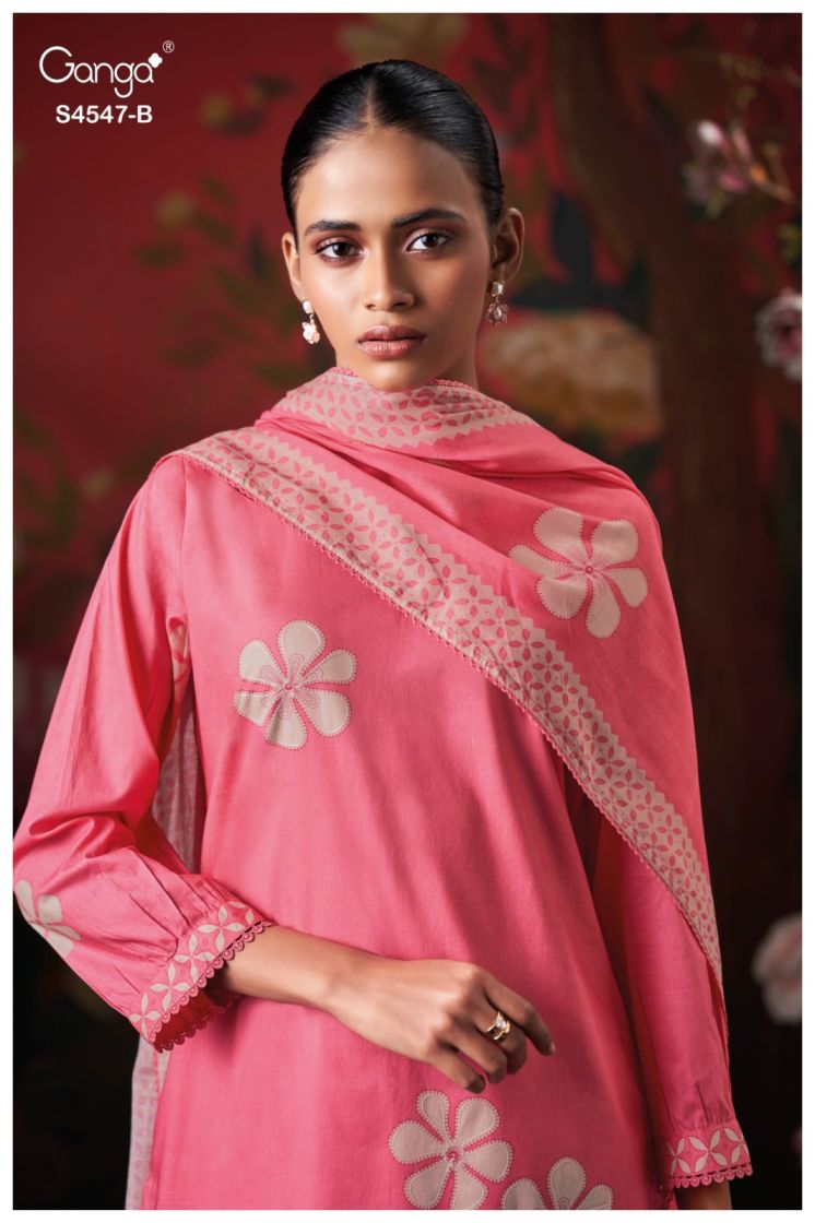 BUY GANGA SUITS ONLINE SALE GANGA KIVYA S4547 CLOSEUP IMAGE