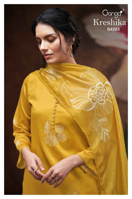 BUY GANGA SUITS ONLINE GANGA KRESHIKA S4293 TOP DESIGN