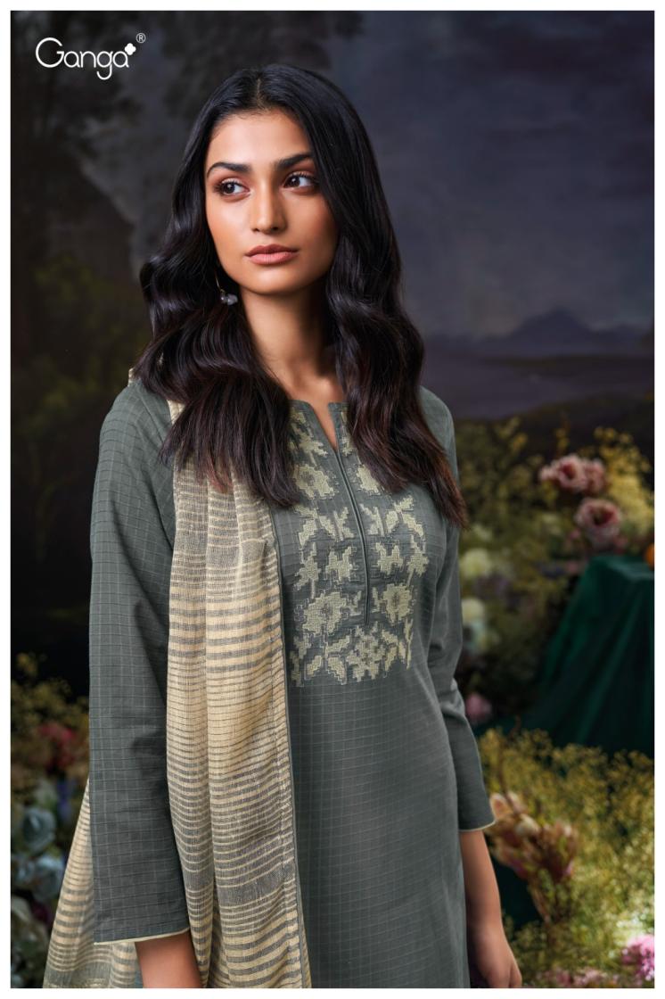 BUY GANGA SUITS ONLINE GANGA KRITHYA S3608 FULL SET