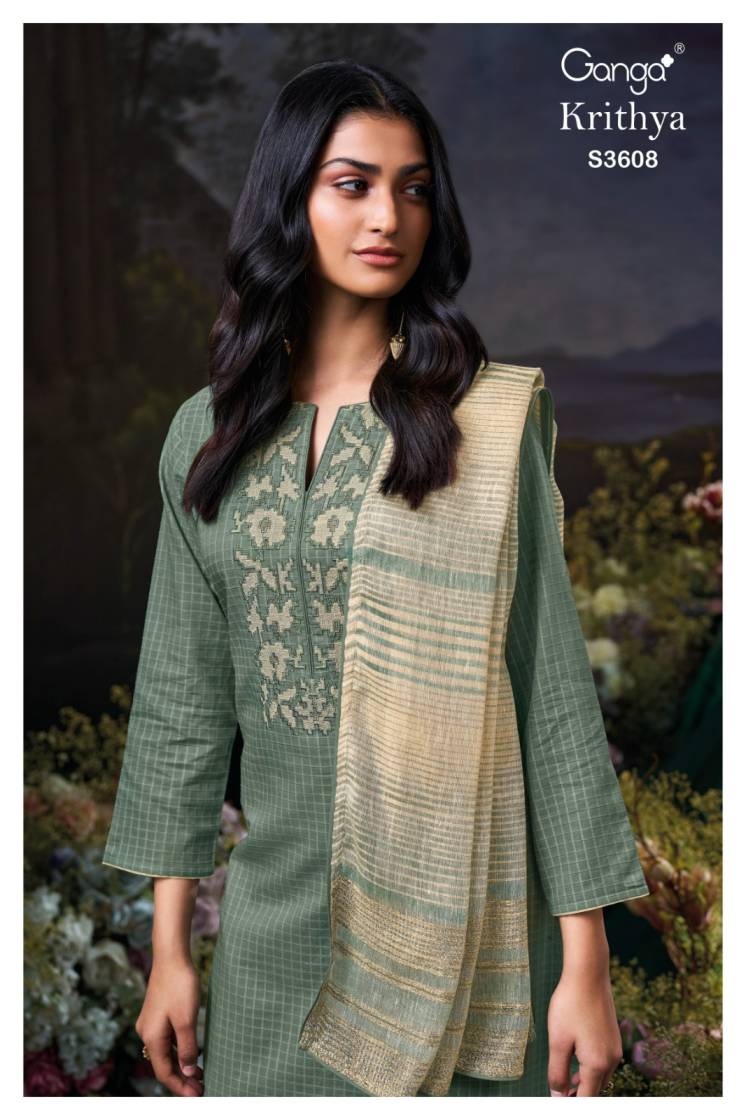 BUY GANGA SUITS ONLINE GANGA KRITHYA S3608 TOP DESIGN