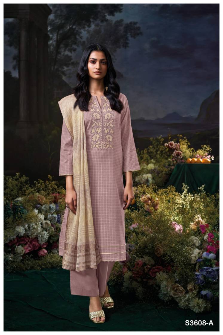 BUY GANGA SUITS ONLINE GANGA KRITHYA S3608 PREMIUM SUIT