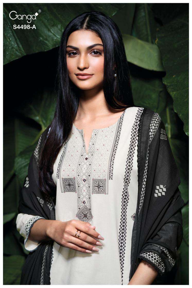 BUY GANGA SUITS ONLINE SALE GANGA KRITSHA S4498 DUPATTA DESIGN