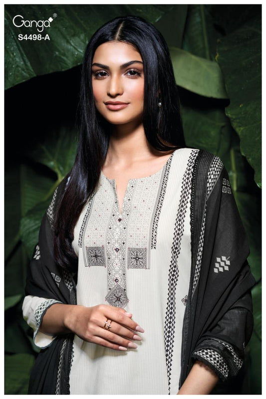 BUY GANGA SUITS ONLINE SALE GANGA KRITSHA S4498 DUPATTA DESIGN