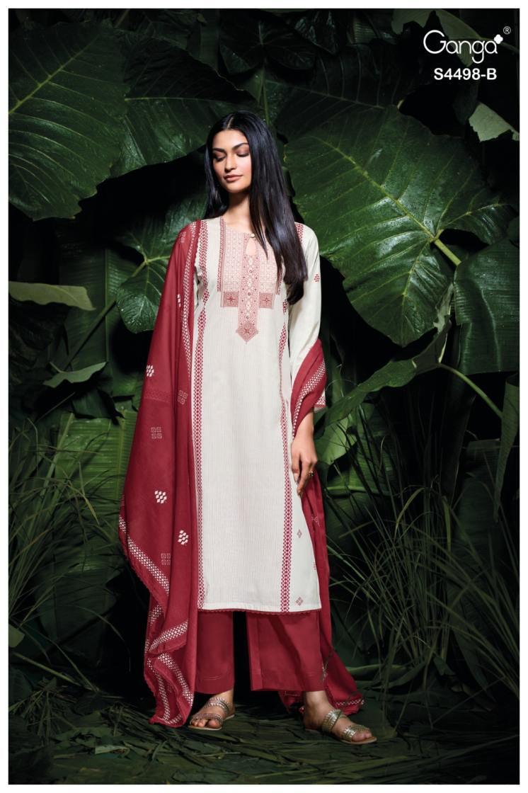 BUY GANGA SUITS ONLINE SALE GANGA KRITSHA S4498 PREMIUM SUIT