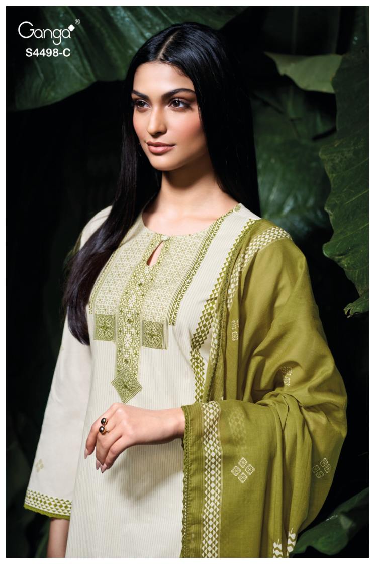 BUY GANGA SUITS ONLINE SALE GANGA KRITSHA S4498 BACK VIEW