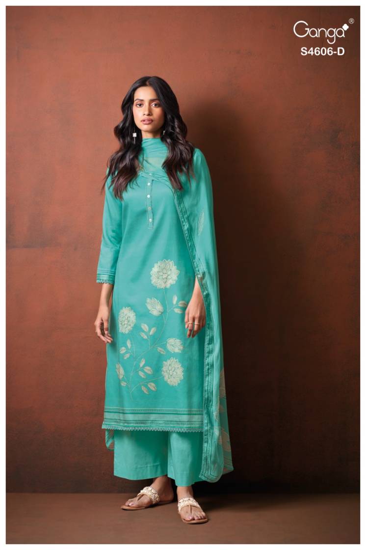 BUY GANGA SUITS ONLINE GANGA LAZEN S4606 FRONT VIEW