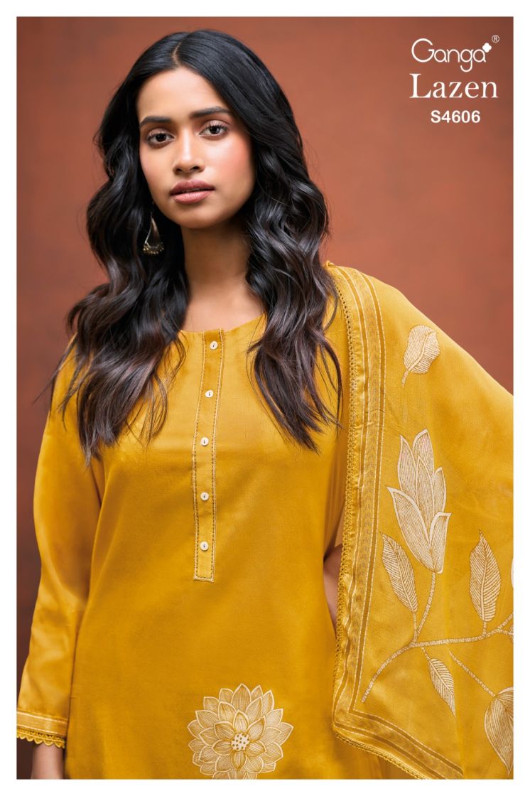 BUY GANGA SUITS ONLINE GANGA LAZEN S4606 TOP DESIGN