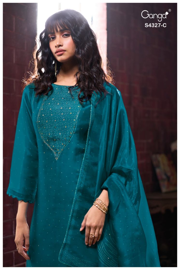 BUY GANGA SUITS ONLINE SALE GANGA LESHYA S4327 PREMIUM SUIT