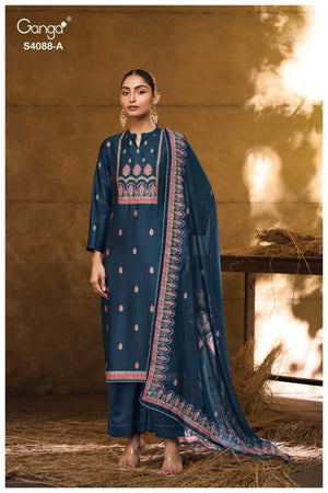 GANGA LIRAAH S4088 PREMIUM PURE BEMBERG RUSSIAN SILK SUIT