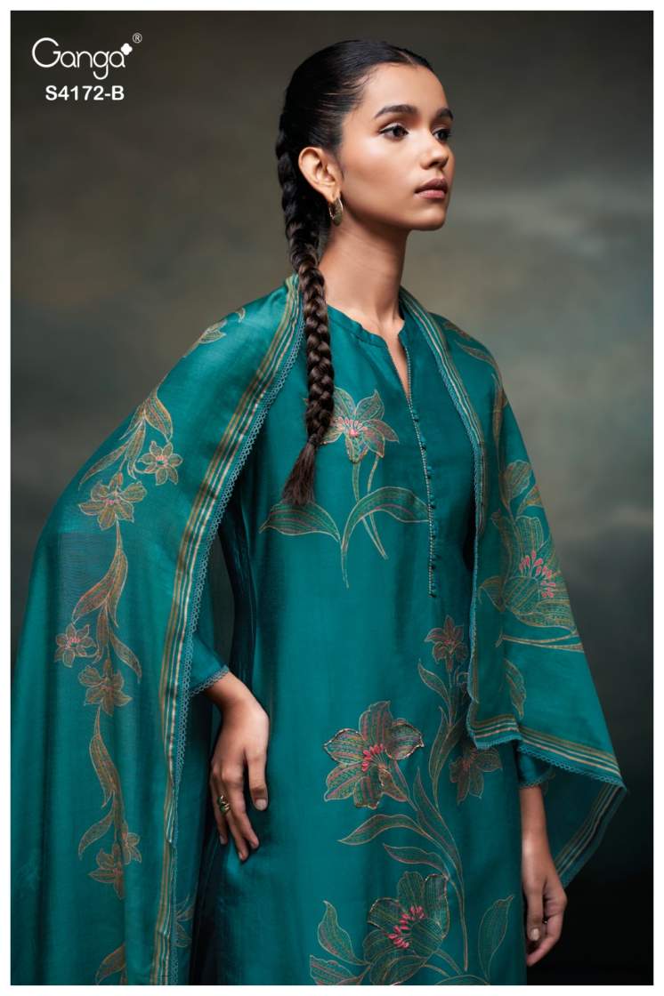 buy ganga lirra s4172 premium pure bemberg russian silk suit online