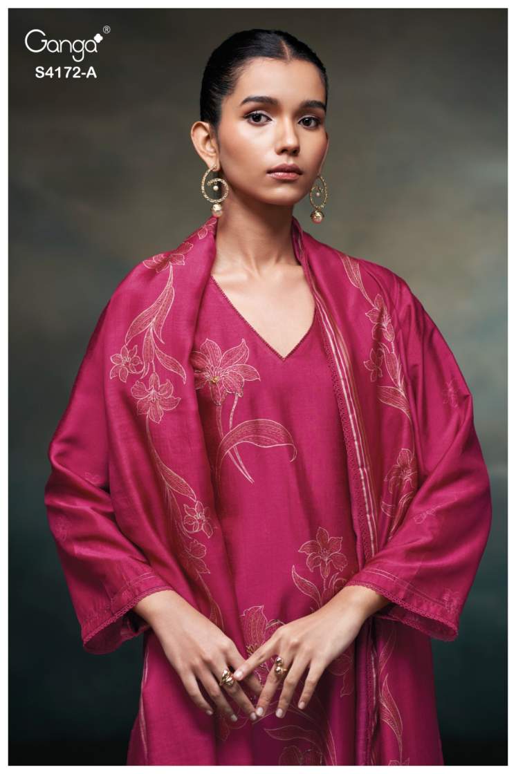 buy ganga lirra s4172 premium pure bemberg russian silk suit online