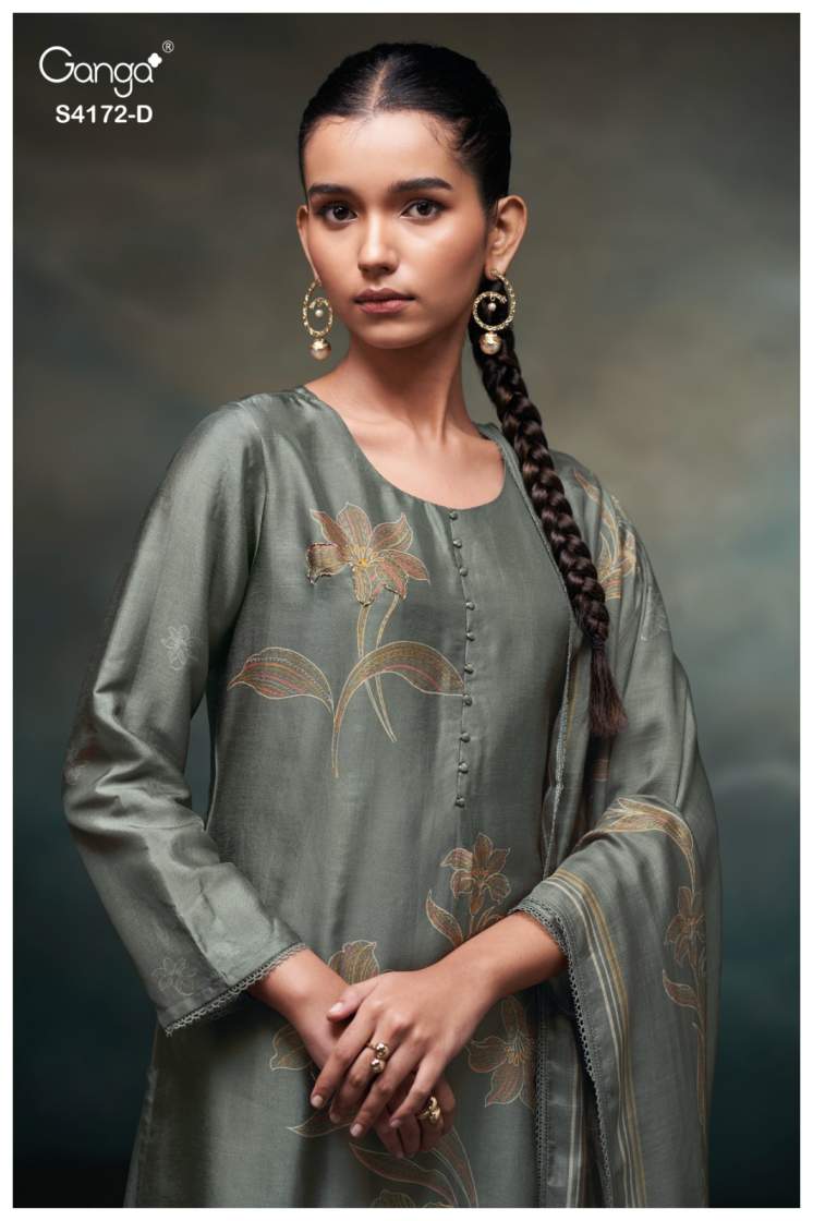 buy ganga lirra s4172 premium pure bemberg russian silk suit online