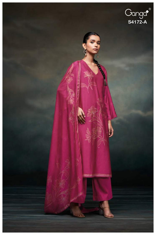buy ganga lirra s4172 premium pure bemberg russian silk suit online