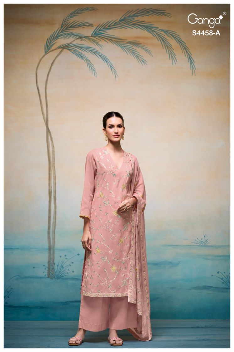 BUY GANGA SUITS ONLINE GANGA LYVARA S4458 FULL SET