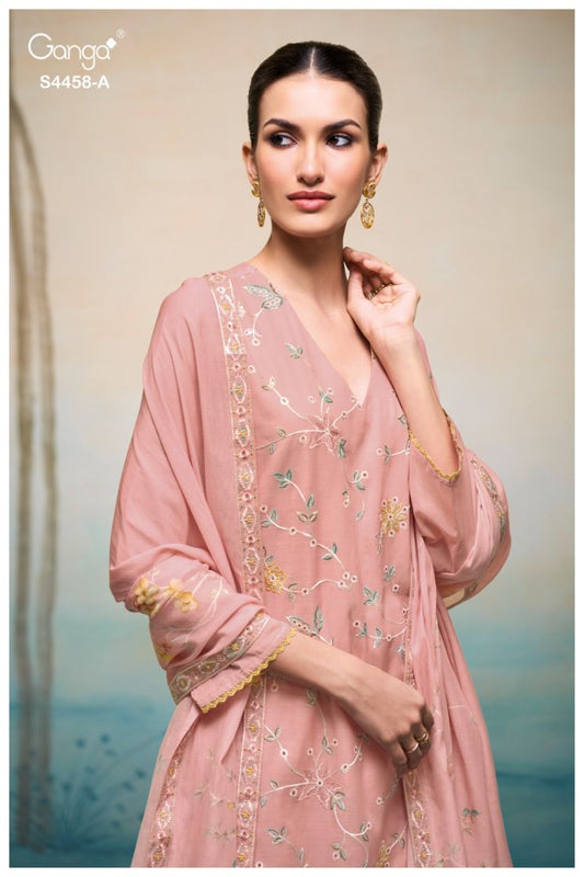 BUY GANGA SUITS ONLINE GANGA LYVARA S4458 BACK VIEW