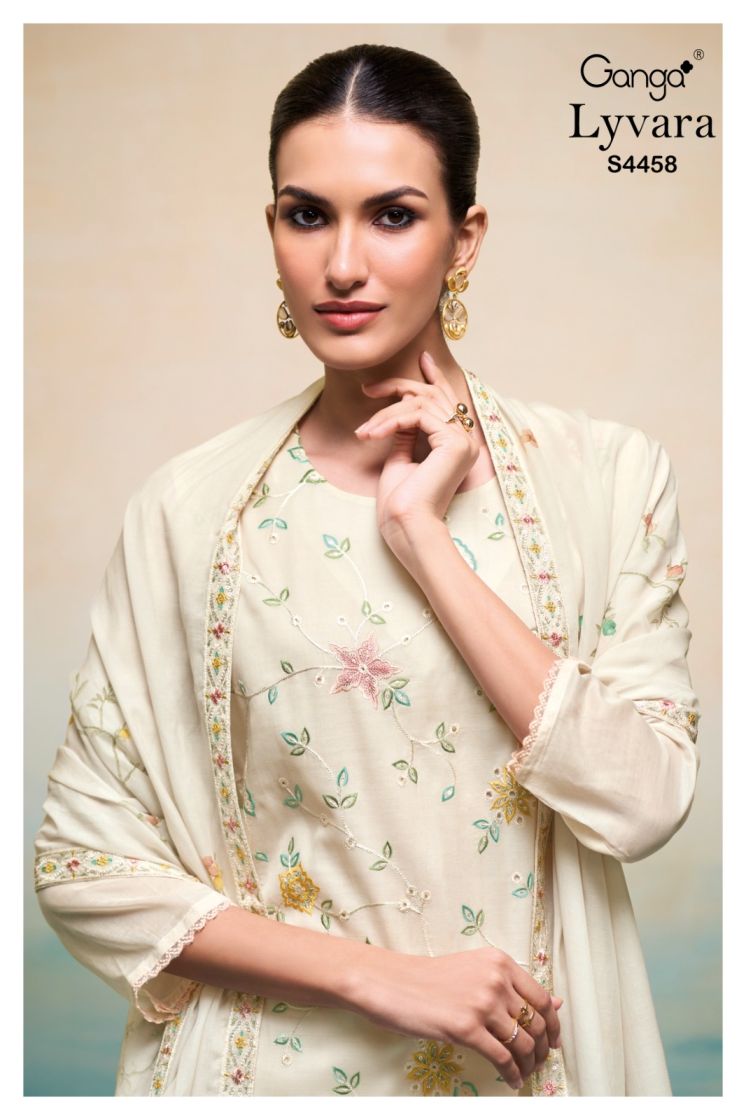 BUY GANGA SUITS ONLINE GANGA LYVARA S4458 CLOSEUP IMAGE