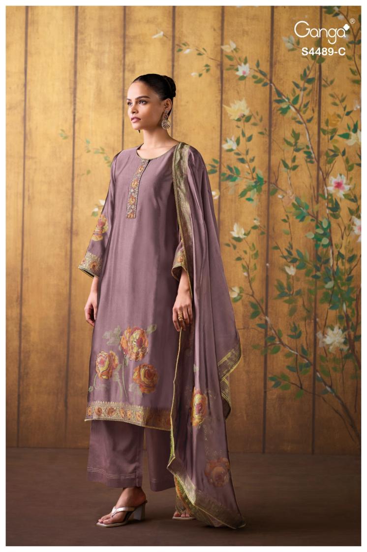 BUY GANGA SUITS GANGA MAHIYA S4489 DUPATTA DESIGN